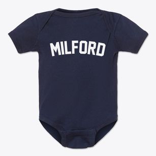 Milford Iowa Classic Curve Baby Onesie