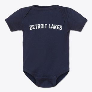 Detroit Lakes Minnesota Classic Curve Baby Onesie