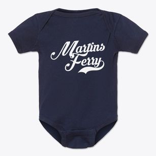 Martins Ferry Ohio Vintage Team Baby Onesie