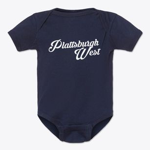 Plattsburgh West New York Vintage Team Baby Onesie