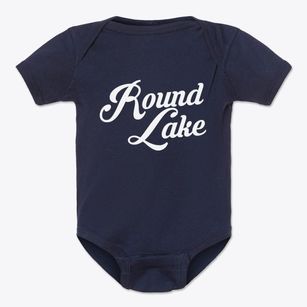 Round Lake New York Vintage Team Baby Onesie