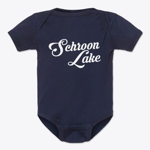 Schroon Lake New York Vintage Team Baby Onesie