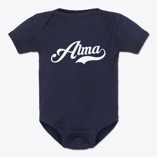 Alma Missouri Vintage Team Baby Onesie