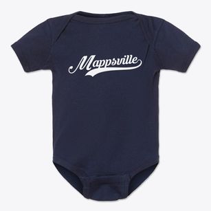 Mappsville Virginia Vintage Team Baby Onesie