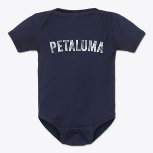 Petaluma California Timeless Retro Baby Onesie