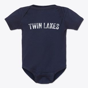 Twin Lakes Wisconsin Timeless Retro Baby Onesie