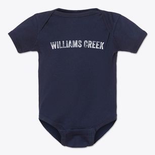Williams Creek Indiana Timeless Retro Baby Onesie
