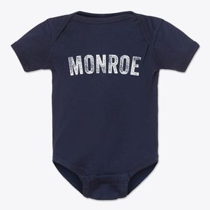 Monroe Massachusetts Timeless Retro Baby Onesie