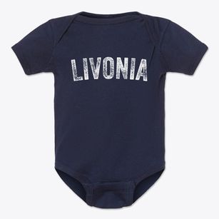 Livonia Missouri Timeless Retro Baby Onesie