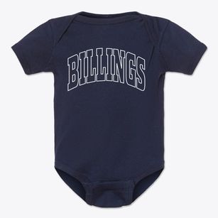 Billings Missouri Trendy Block Baby Onesie