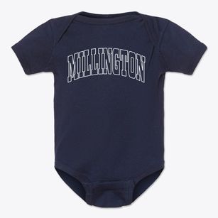 Millington Michigan Trendy Block Baby Onesie