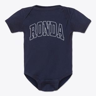 Ronda North Carolina Trendy Block Baby Onesie