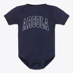Arcola Mississippi Trendy Block Baby Onesie