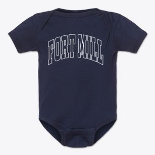 Fort Mill South Carolina Trendy Block Baby Onesie