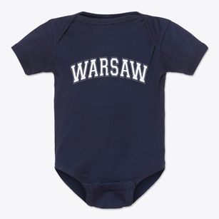 Warsaw New York Varsity Baby Onesie