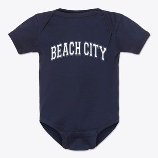 Beach City Texas Varsity Baby Onesie