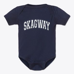 Skagway Alaska Varsity Baby Onesie