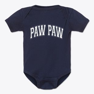 Paw Paw Illinois Varsity Baby Onesie