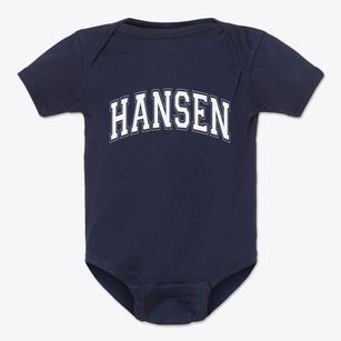 Hansen Wisconsin Varsity Baby Onesie