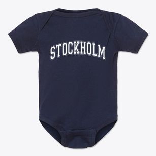 Stockholm Wisconsin Varsity Baby Onesie