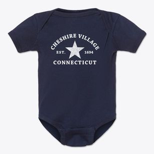 Cheshire Village Connecticut Star Baby Onesie