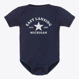 East Lansing Michigan Star Baby Onesie