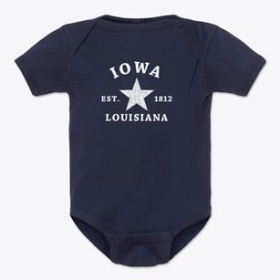 Iowa Louisiana Star Baby Onesie