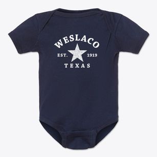 Weslaco Texas Star Baby Onesie