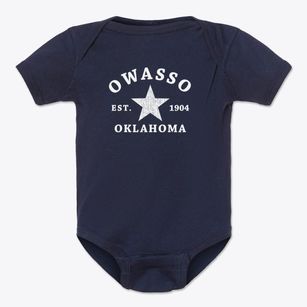 Owasso Oklahoma Star Baby Onesie