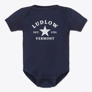 Ludlow Vermont Star Baby Onesie