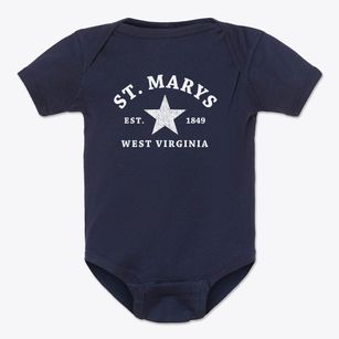 St. Marys West Virginia Star Baby Onesie
