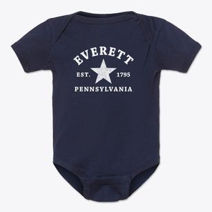 Everett Pennsylvania Star Baby Onesie