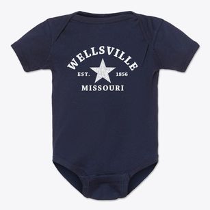 Wellsville Missouri Star Baby Onesie