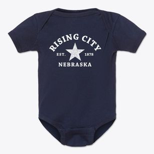 Rising City Nebraska Star Baby Onesie