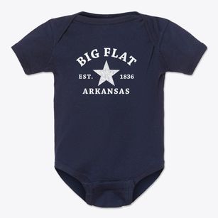 Big Flat Arkansas Star Baby Onesie
