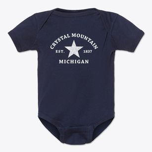 Crystal Mountain Michigan Star Baby Onesie