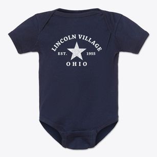 Lincoln Village Ohio Star Baby Onesie