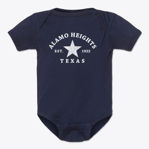 Alamo Heights Texas Star Baby Onesie