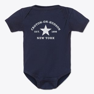 Croton-on-hudson New York Star Baby Onesie