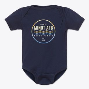 Minot Afb North Dakota Color Fade Baby Onesie