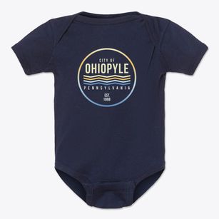 Ohiopyle Pennsylvania Color Fade Baby Onesie