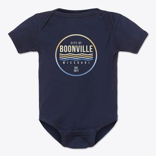 Boonville Missouri Color Fade Baby Onesie