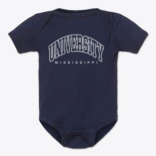 University Mississippi Inline Baby Onesie