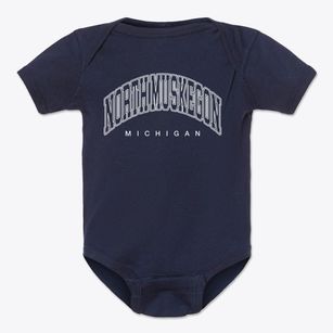 North Muskegon Michigan Inline Baby Onesie