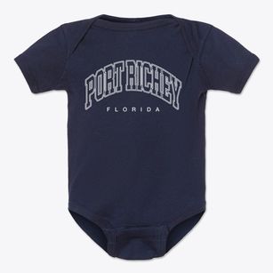 Port Richey Florida Inline Baby Onesie