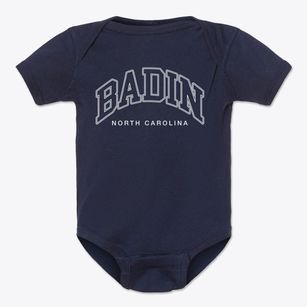 Badin North Carolina Inline Baby Onesie