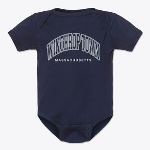 Winthrop Town Massachusetts Inline Baby Onesie
