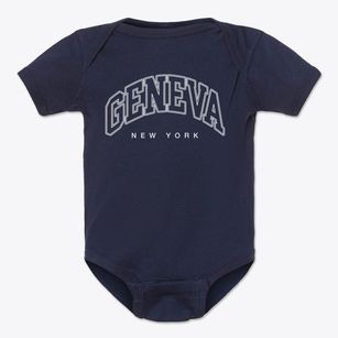 Geneva New York Inline Baby Onesie