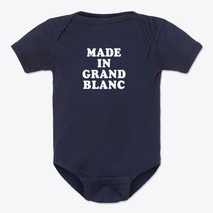 Grand Blanc Michigan Classic 70s Baby Onesie