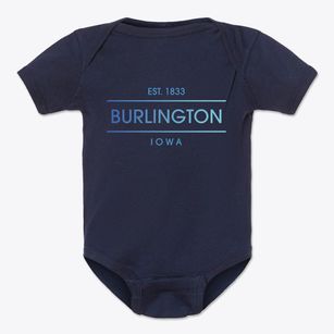 Burlington Iowa Horizon Baby Onesie